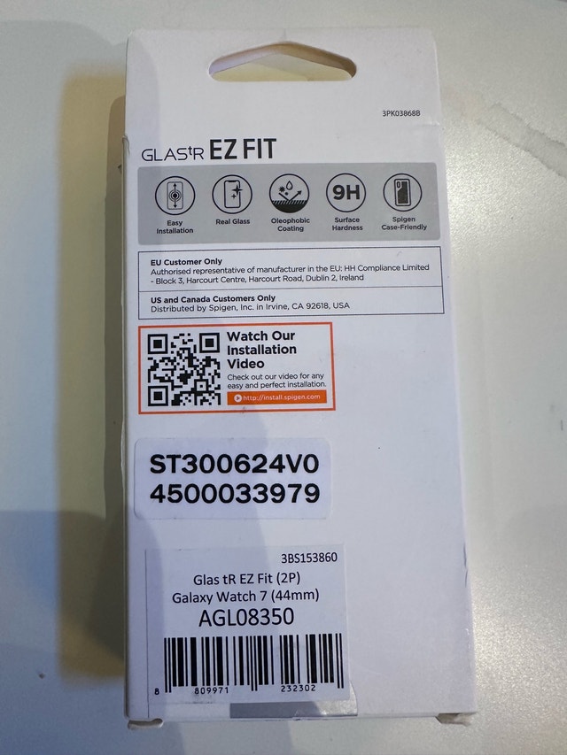 BNIb SPIGEN GLAS TR EZFIT 2 pack FOR Galaxy watch 7 - photo 2