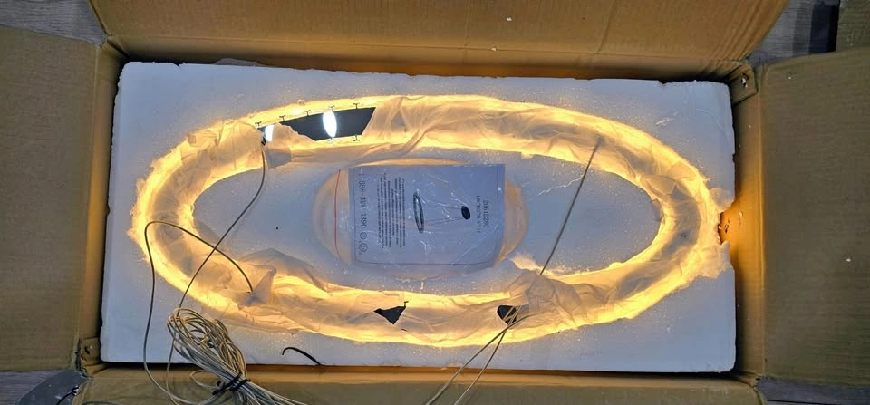 Elegant Lighting Modern Crystal LED Ring Chandelier (28" x 12")