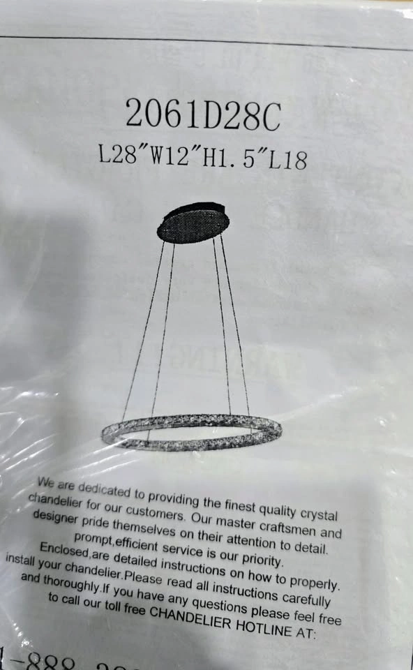 Elegant Lighting Modern Crystal LED Ring Chandelier (28" x 12") - photo 2