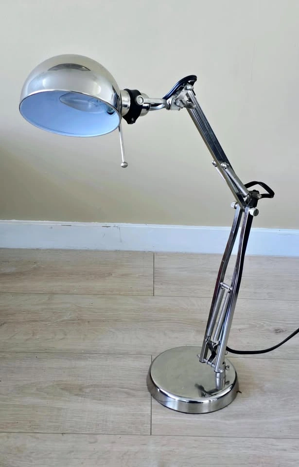 IKEA FORSÅ Desk Lamp - Chrome Steel