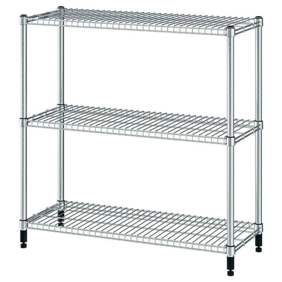 IKEA OMAR 3-Shelf Galvanized Wire Unit (92x36x94 cm) - photo 3