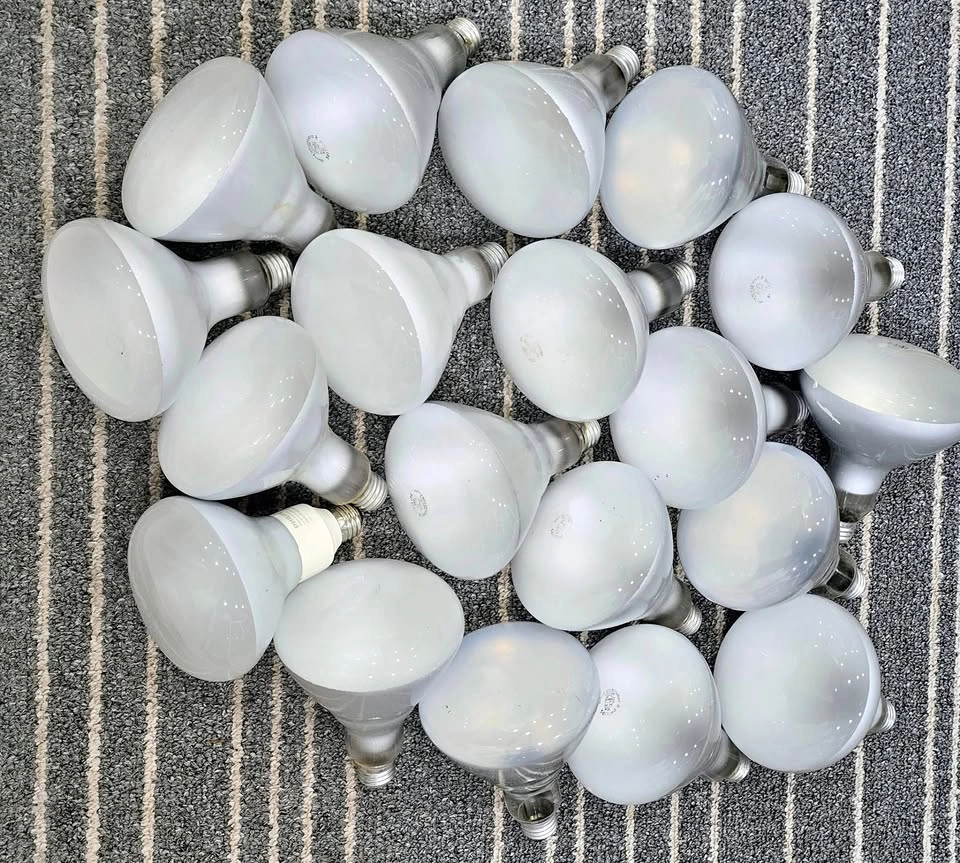 Massive Lot of 92 Light Bulbs (LEDs, Floodlights, Spotlights)