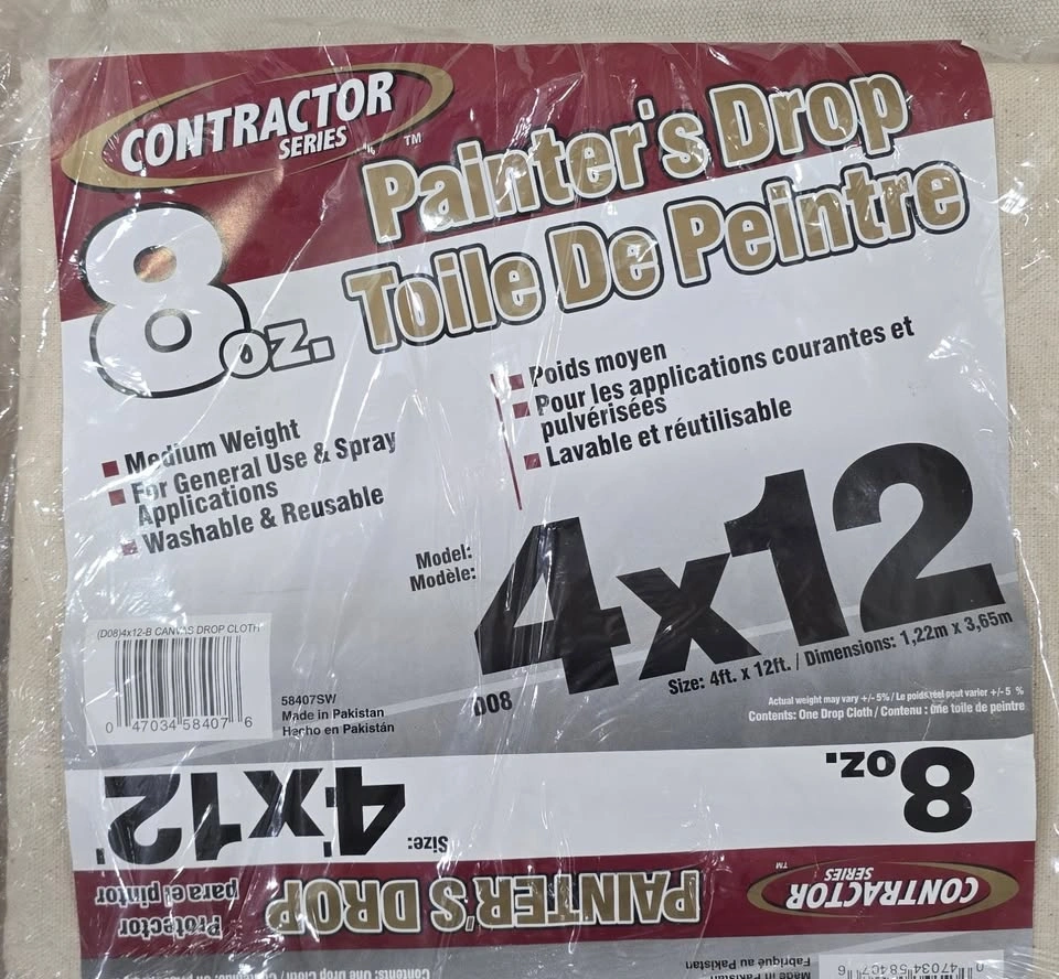 New Professional Painter's Drop Cloth Bundle - 5 Pack - photo 3