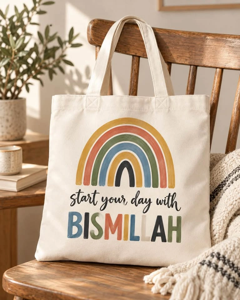 Bismillah Canvas Tote Bag - photo 4