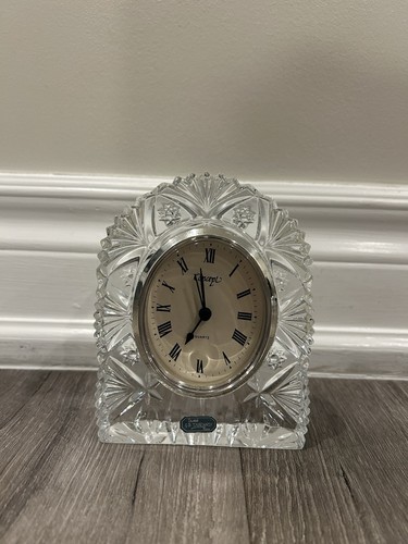 Cristal JG Durand +24% Lead Crystal Desk Mantle Clock