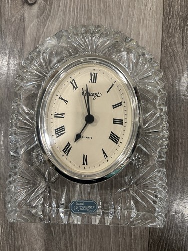 Cristal JG Durand +24% Lead Crystal Desk Mantle Clock - photo 2