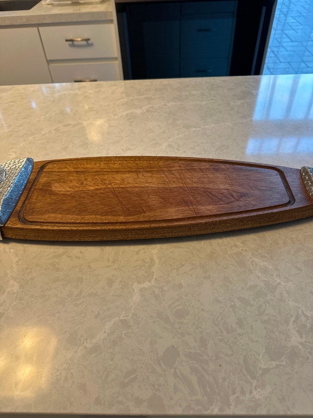 Vintage figural fish charcuterie and salmon serving board - photo 3