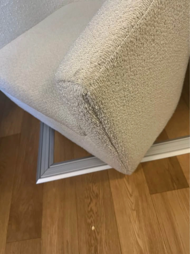 Boucle swivel accent chair (off white) - photo 3