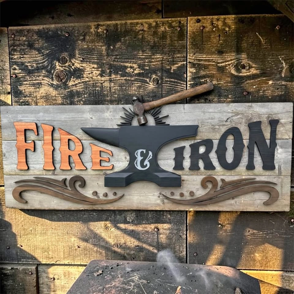 Blacksmith wood sign
