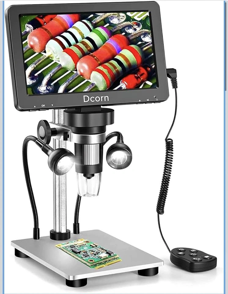 7-Inch Digital Microscope, 1200×, 12MP, 1080P Photo & Video