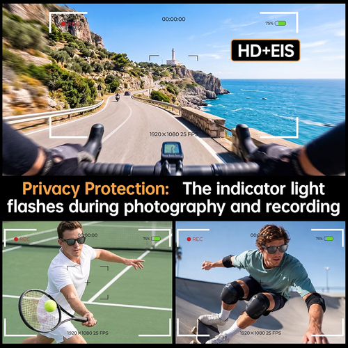 AI Smart Glasses Real-Time Translation 8MP Camera 4K HD - photo 2