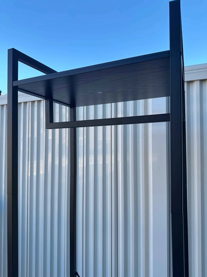 Black Garment Rack with 2 Drawers 180 x 30 x 40cm - photo 3