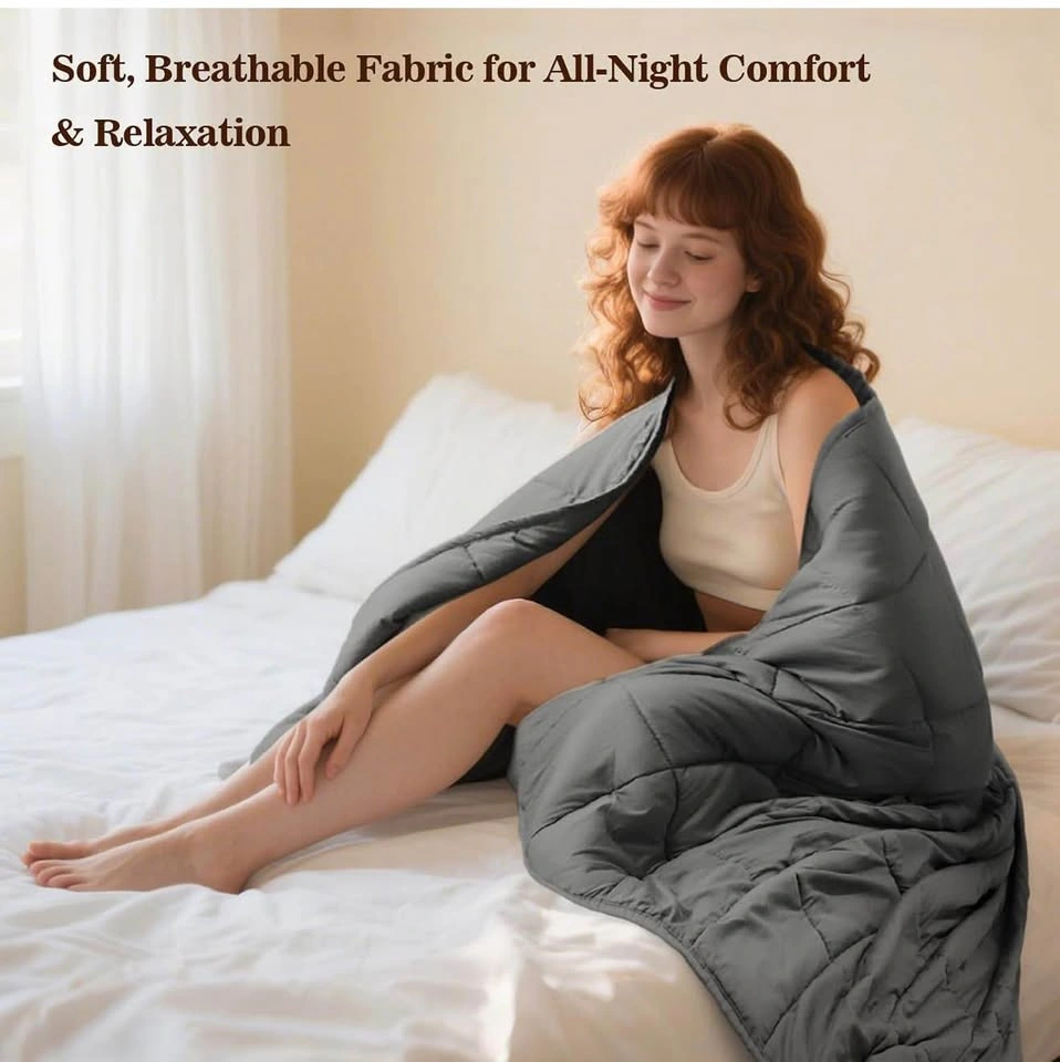 Weighted Blanket for Adults (20 lbs, 60" x 80", Grey) - photo 4