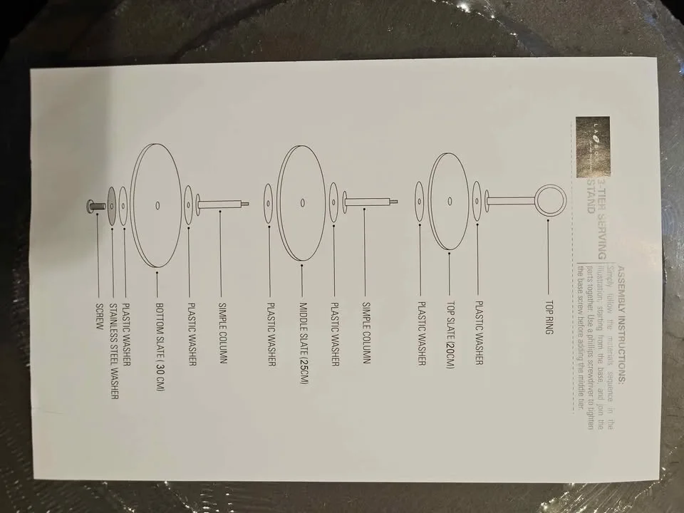 Slate 3-tier Serving Tray image indicator(5)