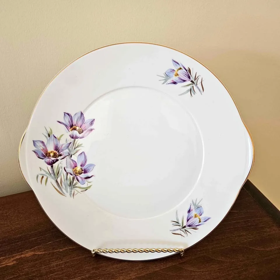 Royal Grafton cake plate, creamer and sugar bowl