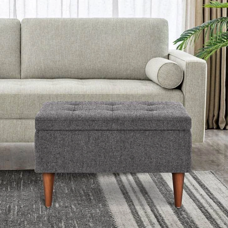 King - Fabric-covered storage ottoman
