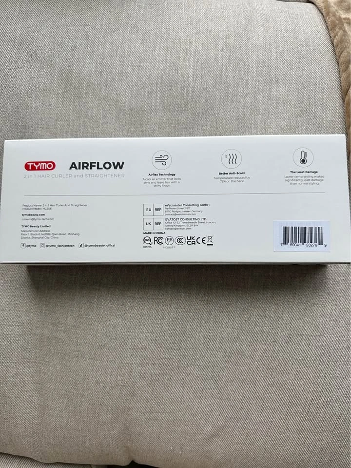 BNIB- TYMO AIRFLOW 2 in 1 Hair Straightener and Curler - photo 2