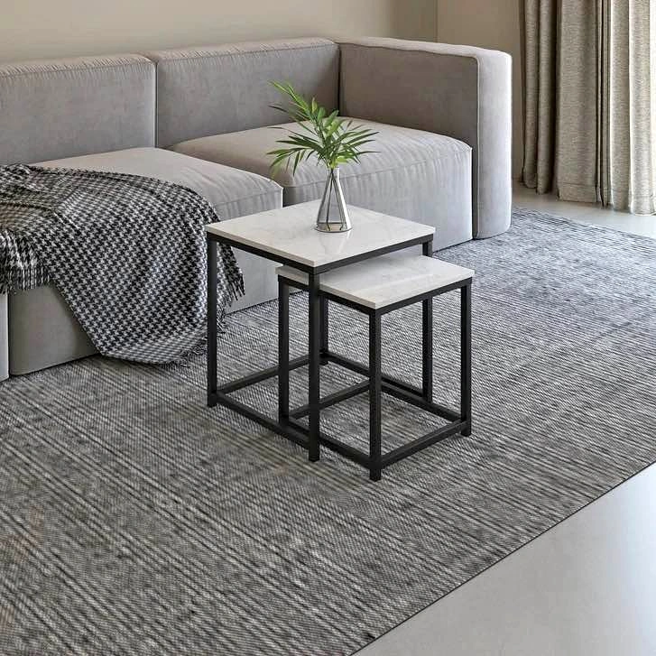 New Appollo Roland Nesting Side Tables with Marble Top
