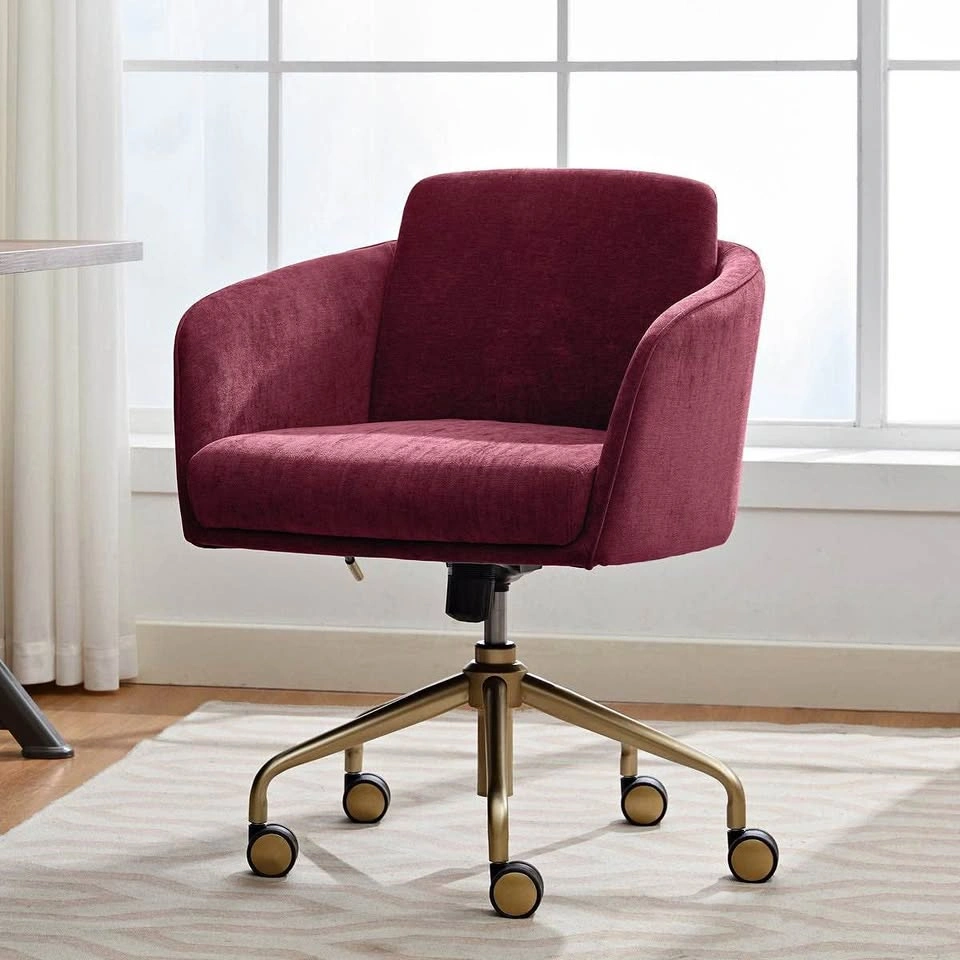 New NAOMIE OFFICE CHAIR burgundy
