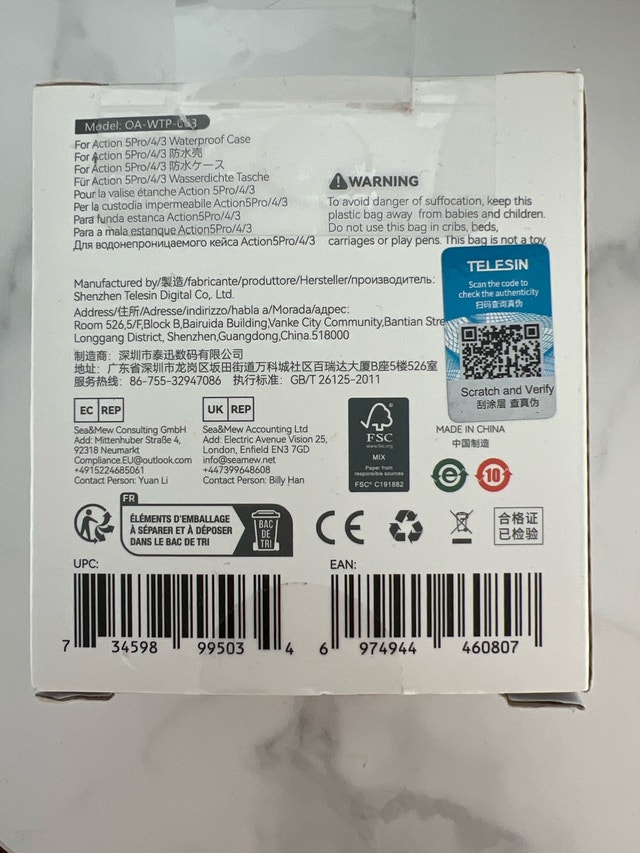 Telesin Waterproof Case for Action 5 Pro/4/3 - photo 2
