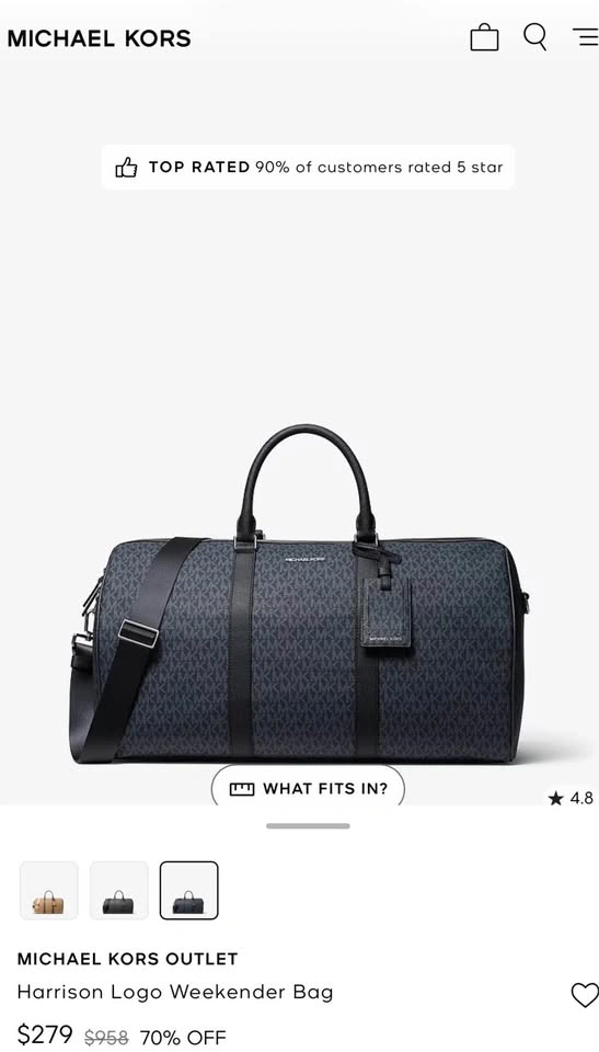 Michael Kors Harrison Logo Weekender Travel Bag – Brand New - photo 4