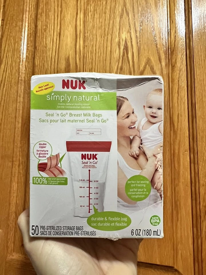 NUK Simply Natural Seal 'n Go Breast Milk Bags - 2 x 50, 6 oz -