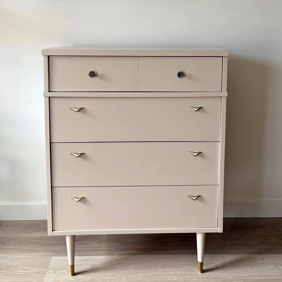 Refinished Mid Century Modern Dresser-Vintage