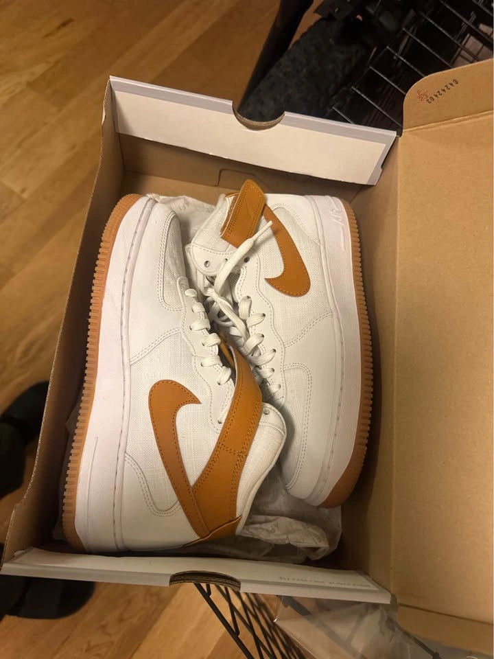 Nike Air Force 1 Mid White/Tan – Unisex – 7Y / Men’s 7 / Women’s - photo 2