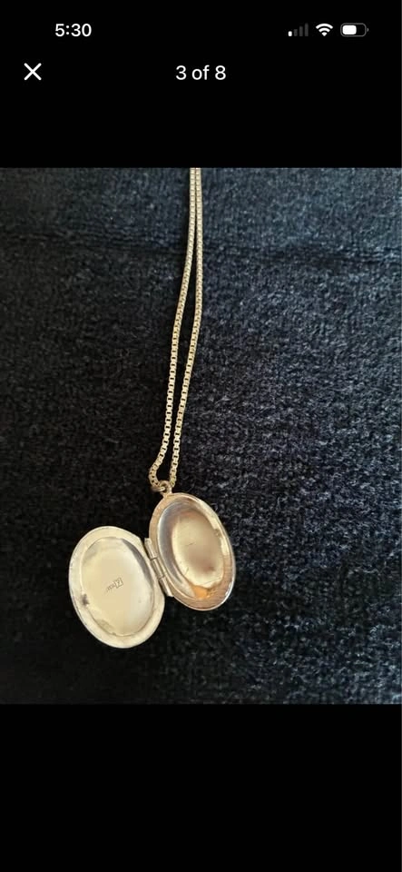 Vintage Mid-Century Sterling Silver Locket & Italian Chain - photo 3