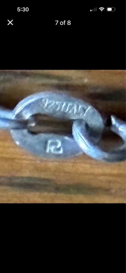 Vintage Mid-Century Sterling Silver Locket & Italian Chain - photo 5