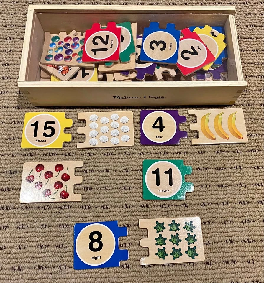 Melissa & Doug Self-Correcting Wooden Number Puzzles