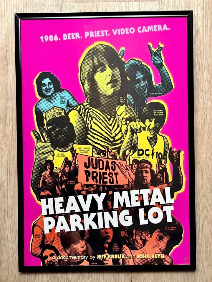 Framed Heavy Metal Parking Lot wall art 13x19”