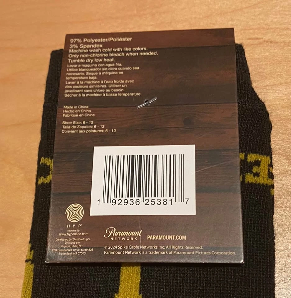 Yellowstone Rip Wheeler Crew Socks - photo 3