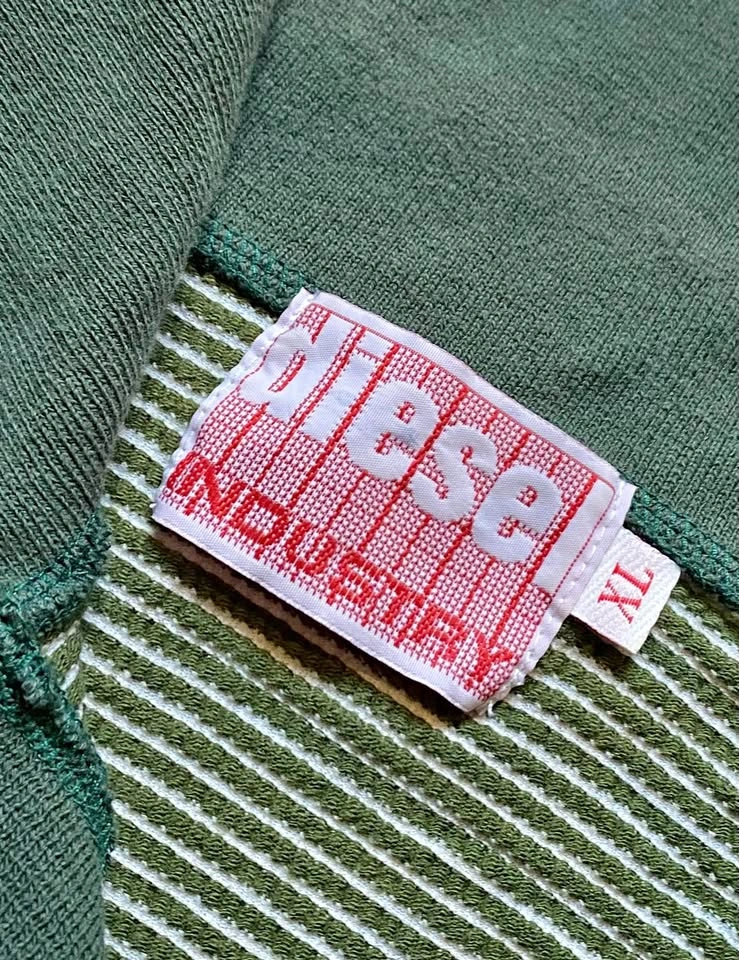Diesel Green Patterned Polo Shirt Size XL | Porch Pickup