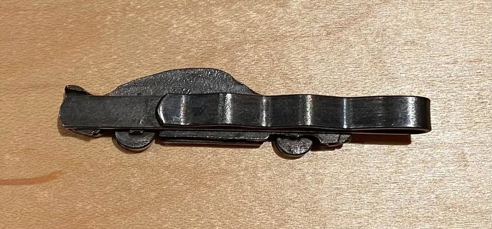 Vintage Silver Tone Porsche Tie Clip - photo 2