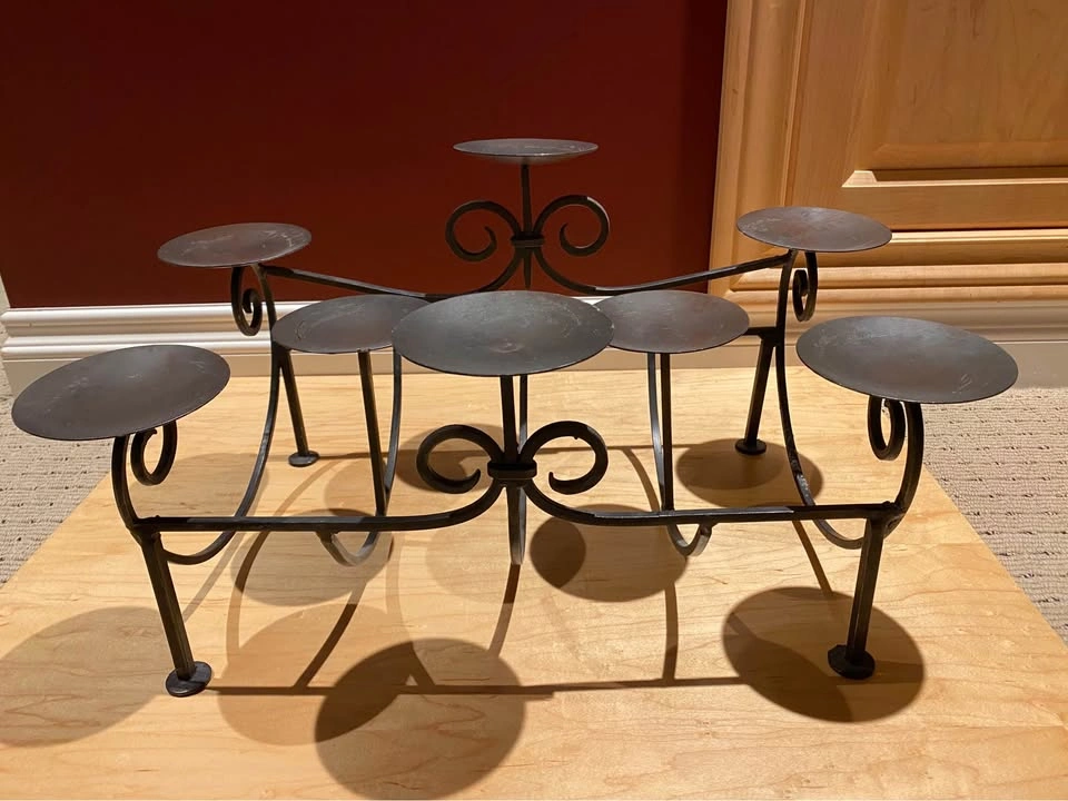 Wrought Iron Multi-Tier Candle Holder | 18 inches x 9 inches - photo 3