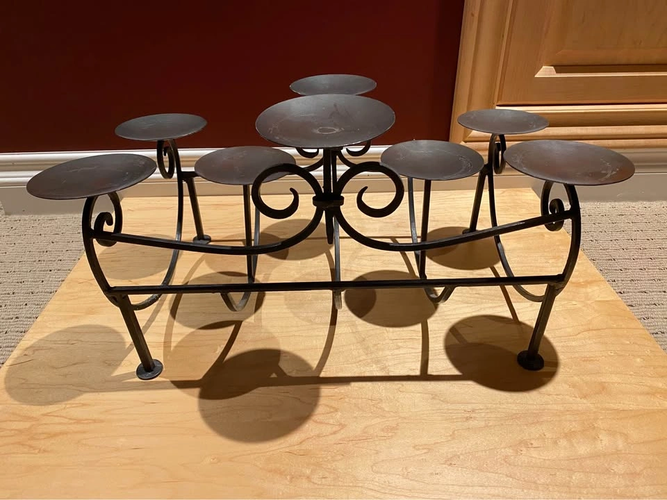 Wrought Iron Multi-Tier Candle Holder | 18 inches x 9 inches - photo 5