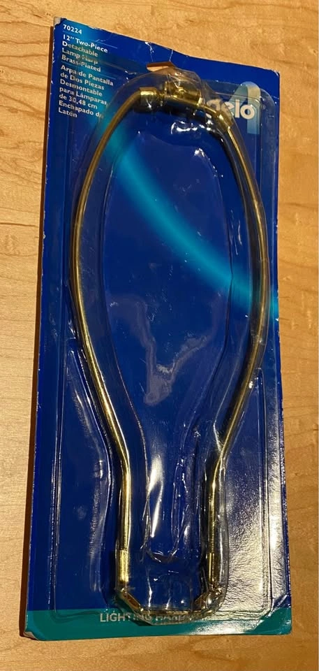 Angelo 70224 12" Two-Piece Detachable Brass-Plated Lamp Harp - photo 2