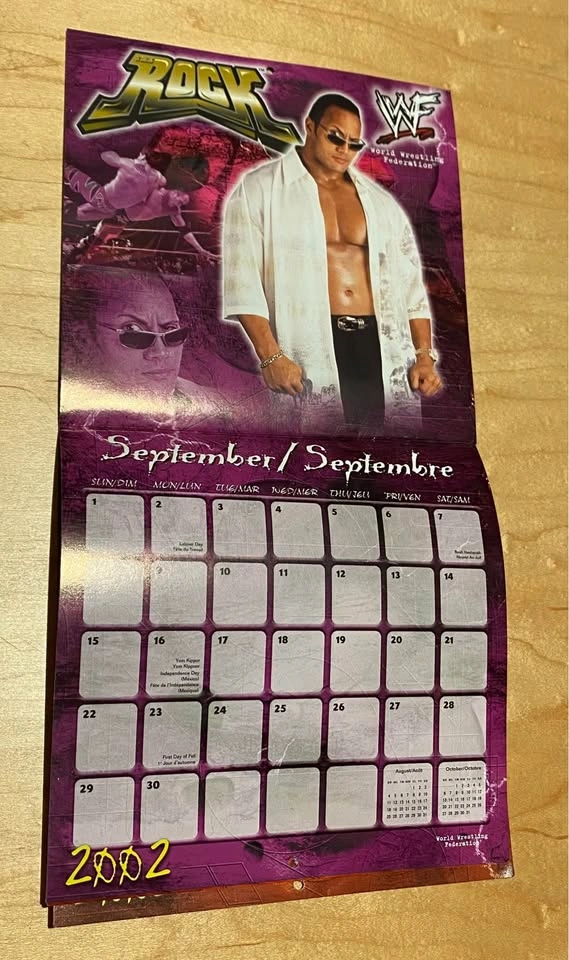 Vintage MINI 2002 WWF 16-Month Mini Calendar - photo 3