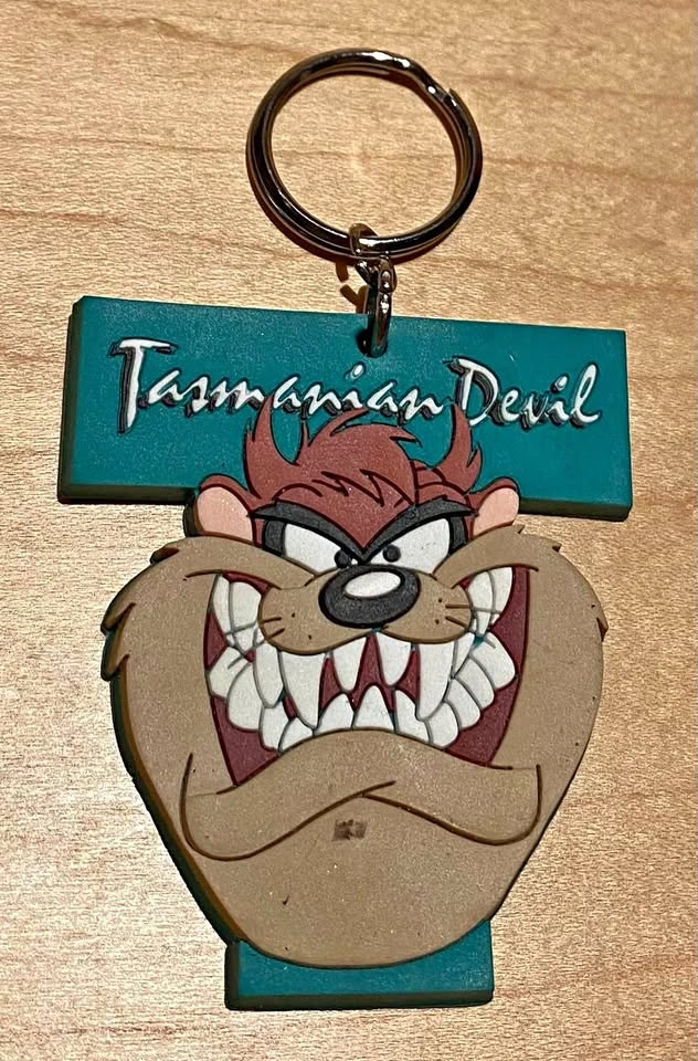 Vintage 1995 Applause Warner Bros. Tasmanian Devil Keychain