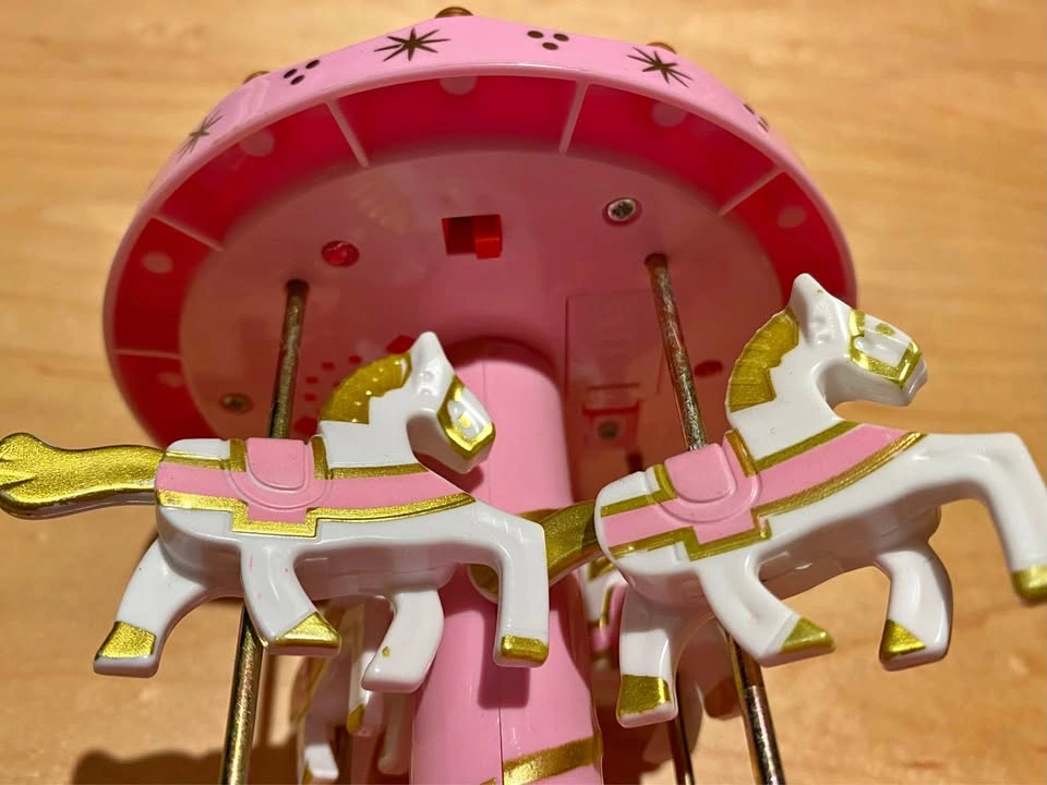 Pink Carousel with Lights & Sound | 7 inches Tall