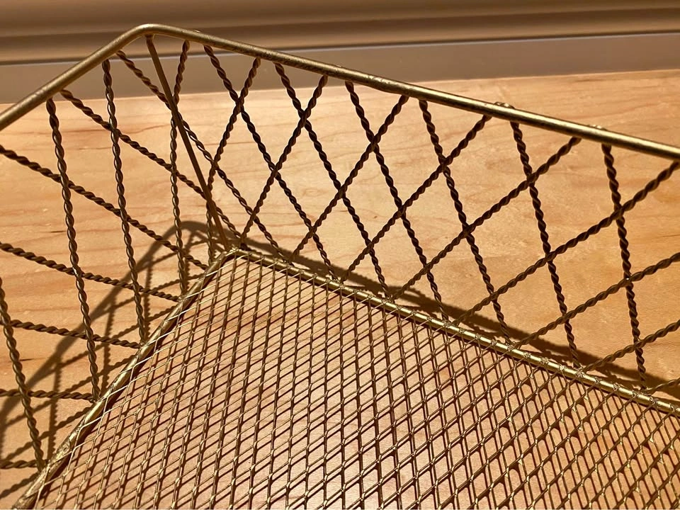 Gold Twisted Wire Storage Basket | Porch Pickup in South Surrey