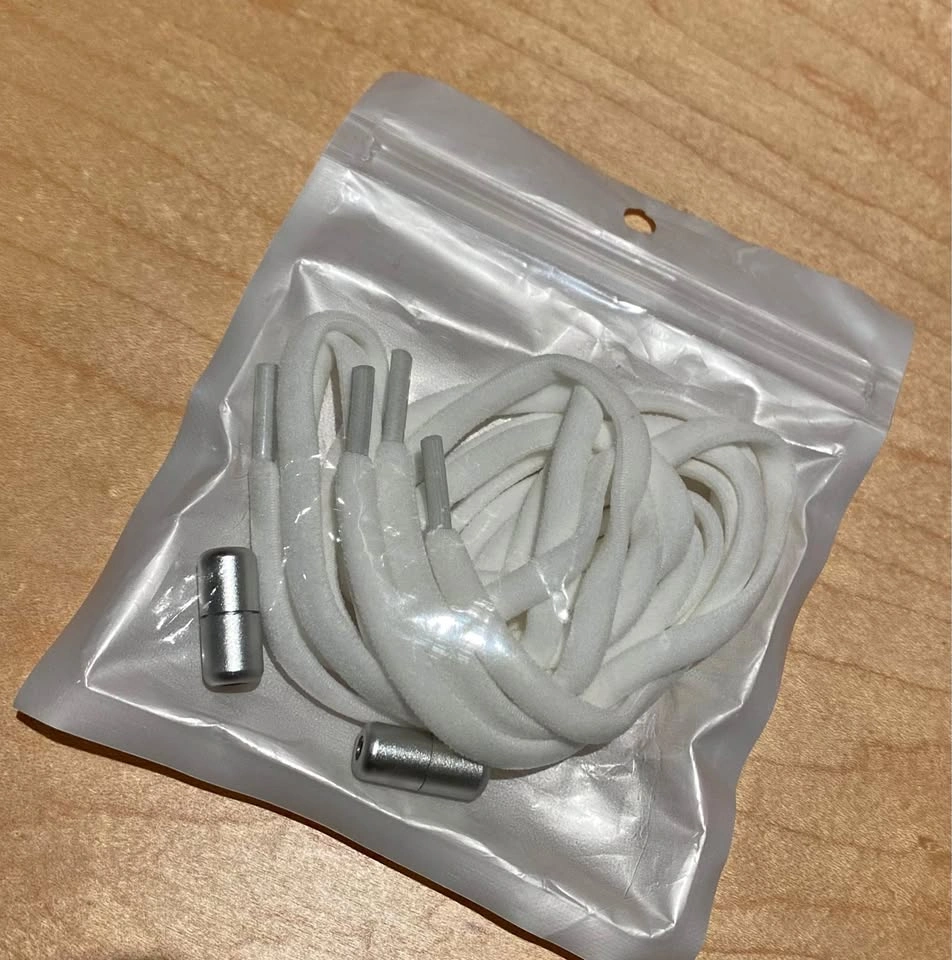 White No-Tie Elastic Shoelaces | Porch Pickup in South Surrey