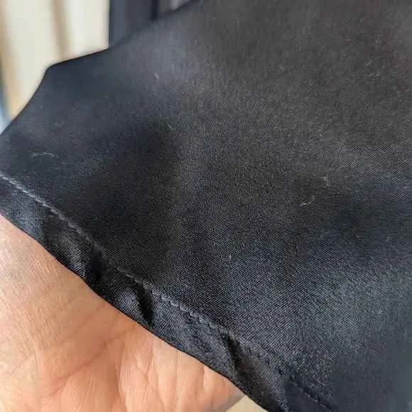 Size S Joe Fresh Black Satin Mini Dress $20 image indicator(5)