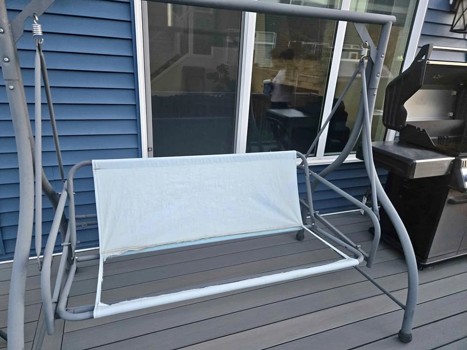 Light Blue Outdoor Patio Chair Cushions and Frame