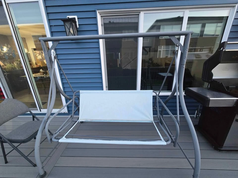 Light Blue Outdoor Patio Chair Cushions and Frame - photo 3