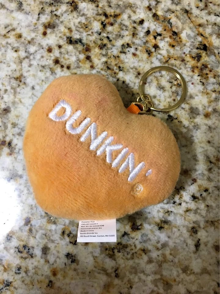 Dunkin’ Donuts Heart Shape Plush Keychain