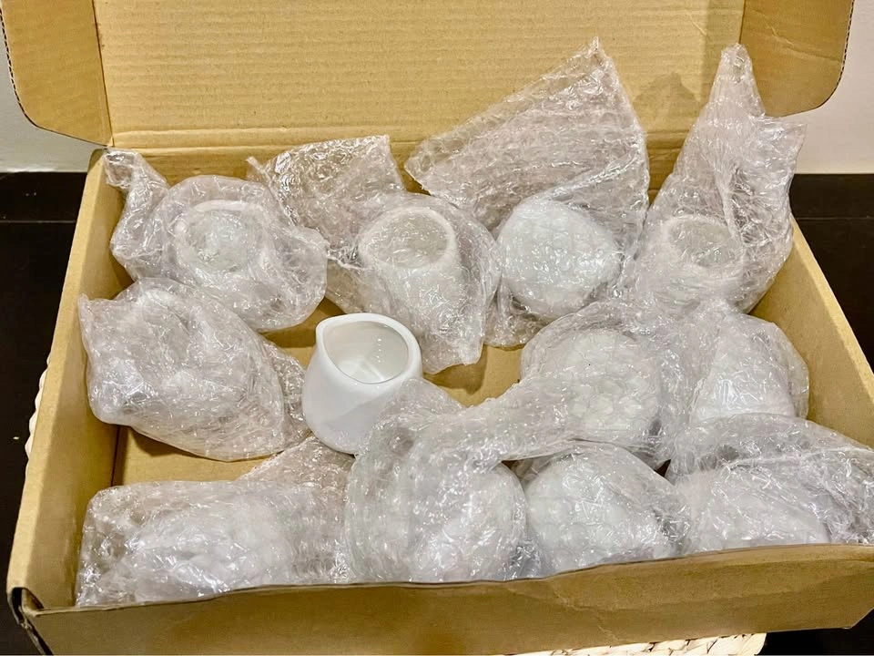 White Ceramic Mini Creamer Pitchers $1 each set of 12 - photo 4