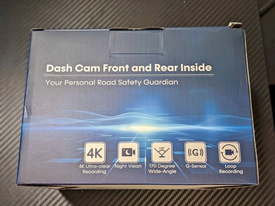 4K WiFi Dash Cam Front and Rear Inside