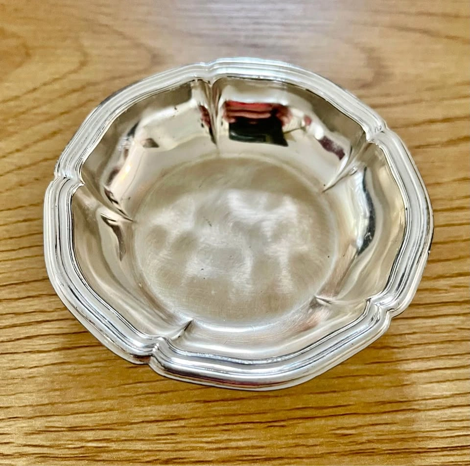 Vintage J. Reichhart Silver Plated Brass Footed Dish